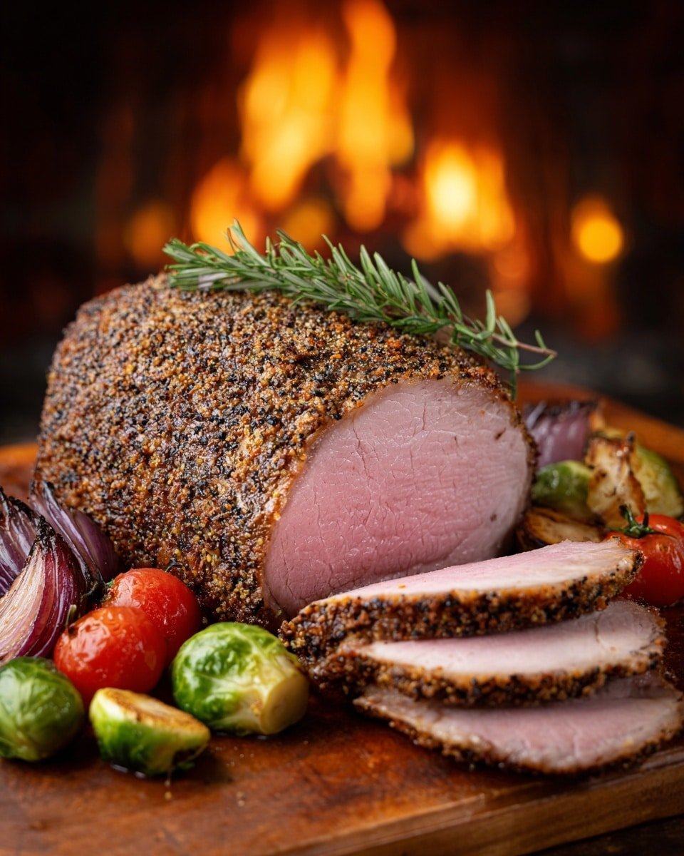 Garlic Butter Roasted Prime Rib for Christmas Recipe - Recipe Image — Garlic Butter Roasted Prime Rib Christmas, prime rib recipe for Christmas, holiday prime rib, juicy roast recipe, festive beef roast