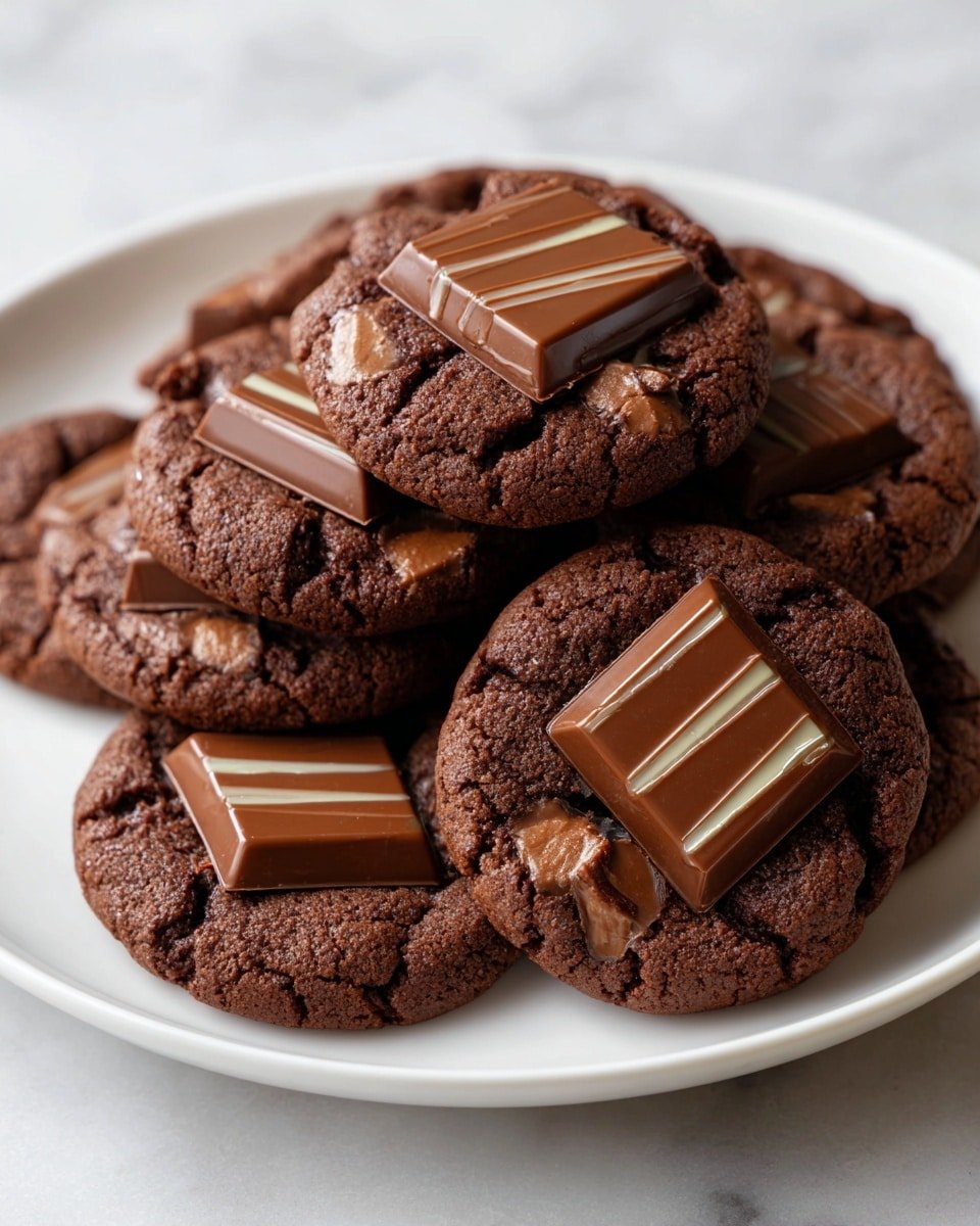 Chocolate Peanut Butter Cup Cookies Recipe - Recipe Image — Chocolate Peanut Butter Cup Cookies, Peanut Butter Chocolate Cookies, Easy Cookie Recipes, Chewy Cookie Recipe, Chocolate and Peanut Butter Treats