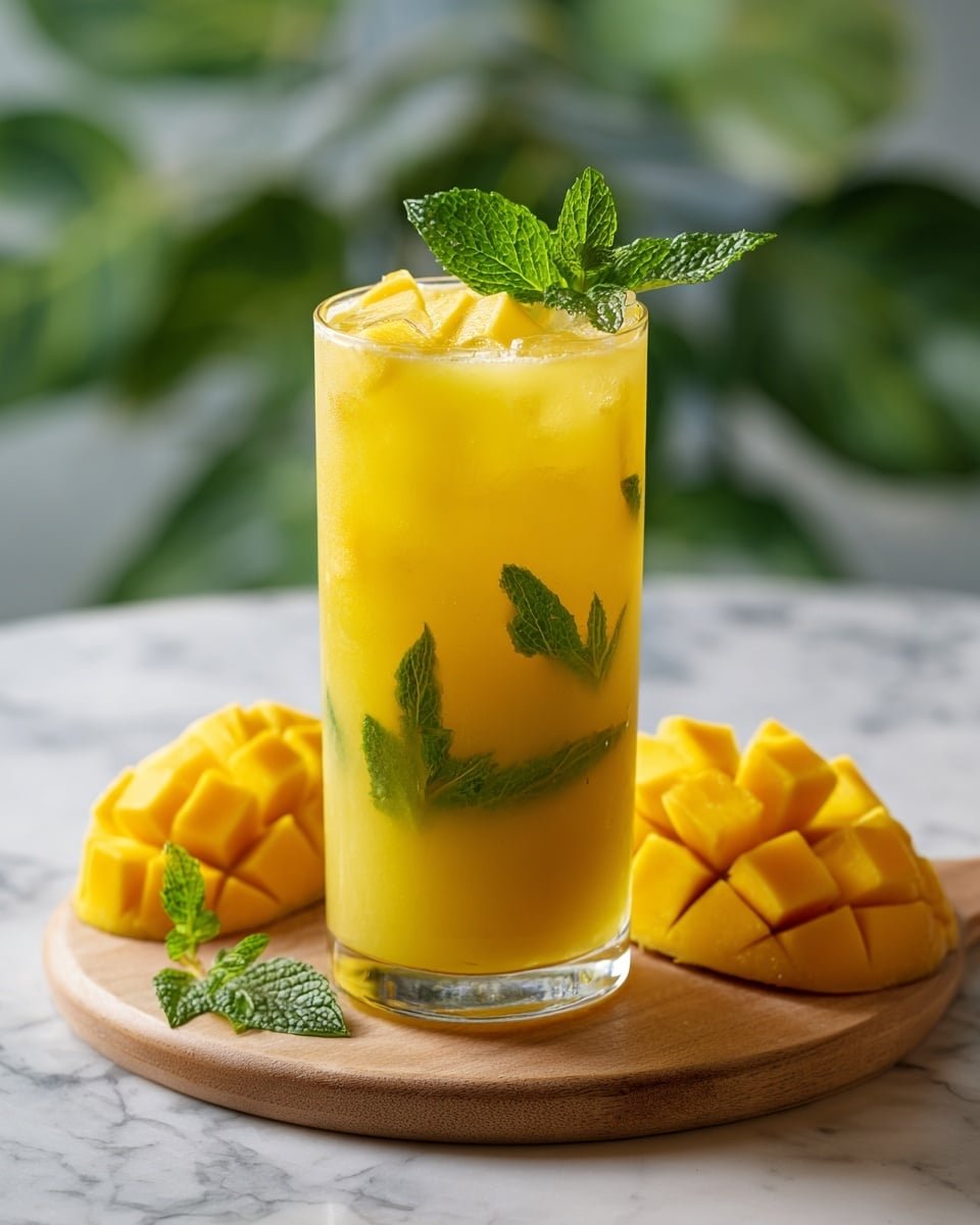 Mango Mojito Cocktail Recipe - Recipe Image — Mango Mojito Cocktail, tropical mango mojito, refreshing mango cocktail, easy mango mojito, fruity summer drinks