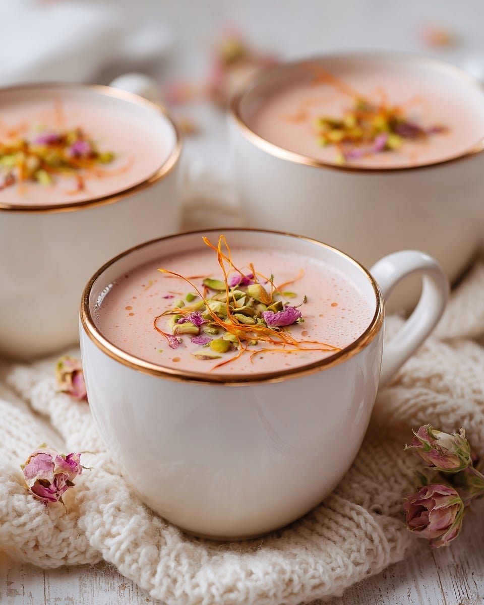 Kashmiri Pink Chai Recipe - Recipe Image — Kashmiri Pink Chai, Pink Chai Recipe, Kashmiri Tea, Rose-colored Tea, Spiced Pink Tea
