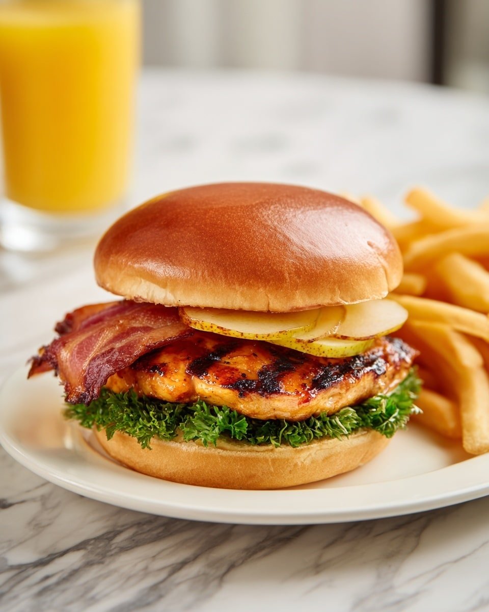 Maple Mustard Apple Chicken Burgers Recipe - Recipe Image — Maple Mustard Apple Chicken Burgers, chicken burger with maple syrup and apples, easy healthy chicken burger recipes, flavorful chicken burger ideas, juicy chicken burger recipes