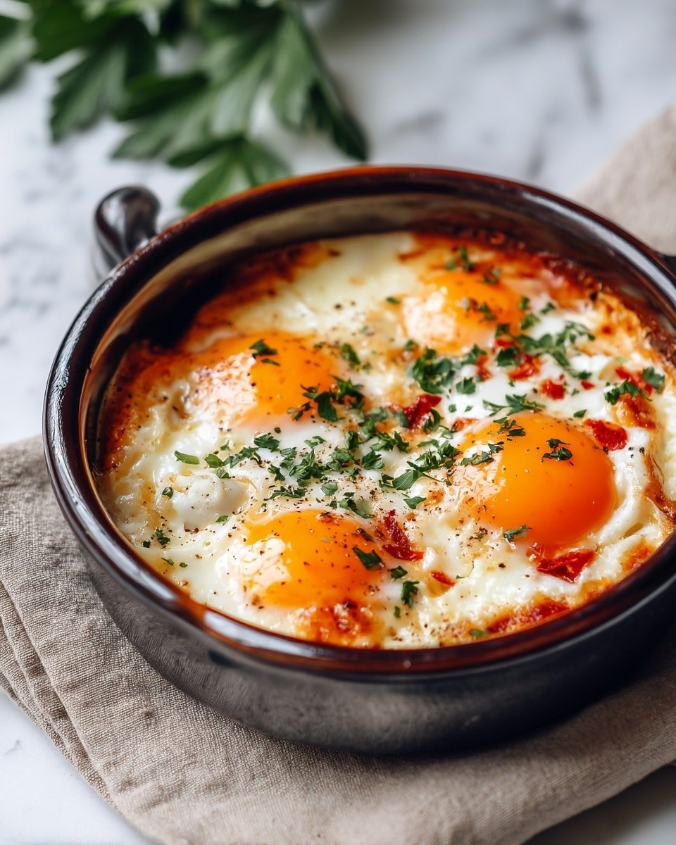 Baked Eggs Napoleon: The Ultimate Savory Puff Pastry Delight Recipe - Recipe Image — Baked Eggs Napoleon, savory puff pastry dish, brunch egg recipes, cheesy baked eggs, elegant breakfast ideas