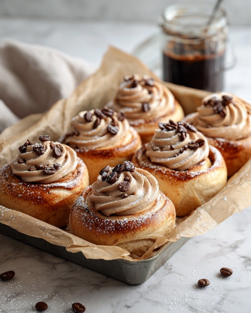 Brioche Doughnuts with Espresso Frosting Recipe - Recipe Image — Brioche Doughnuts with Espresso Frosting, easy brioche doughnuts, coffee-flavored doughnuts, homemade doughnuts with frosting, indulgent breakfast treats