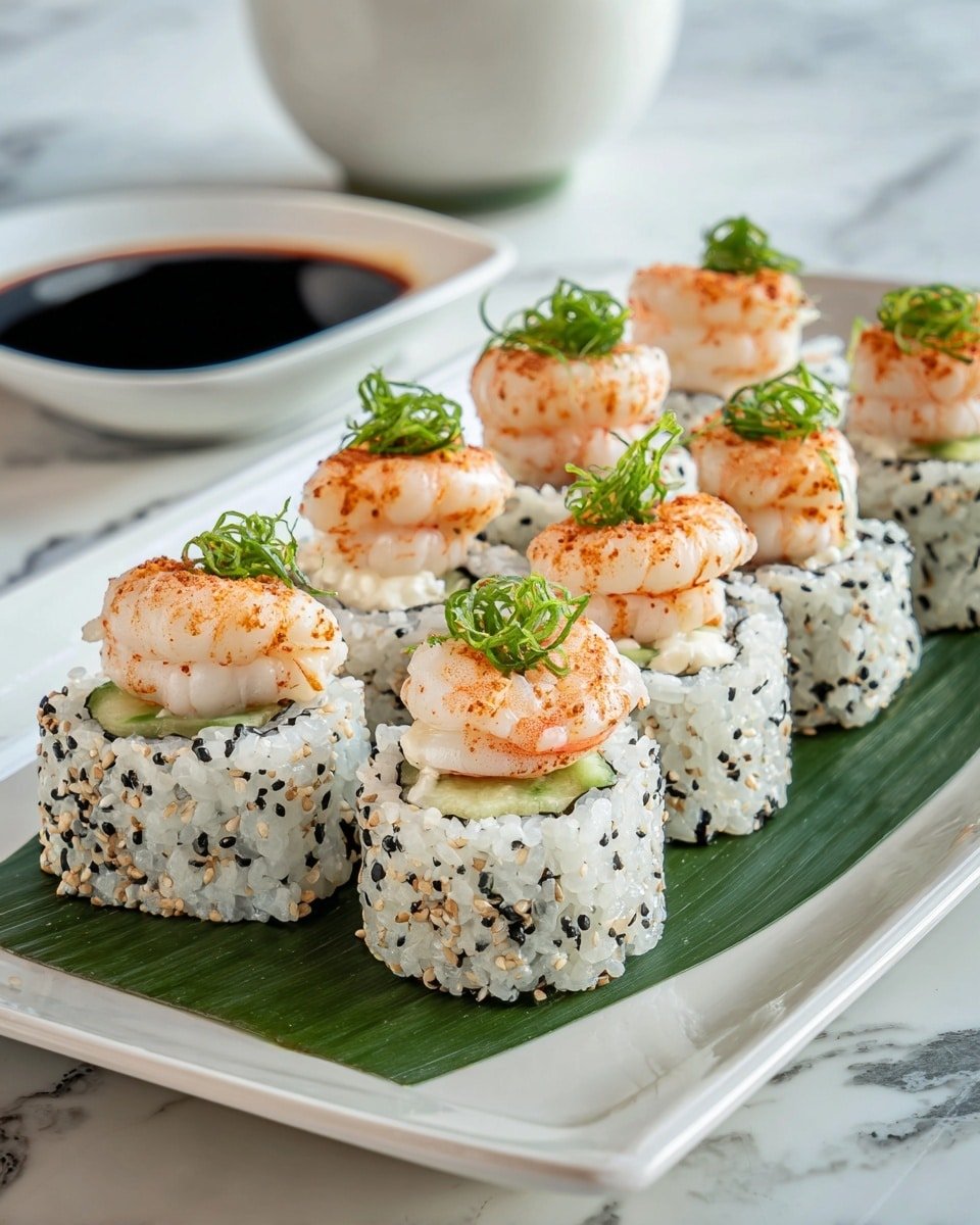 Delicious Shrimp Sushi Rolls – Easy Homemade Recipe - Recipe Image — Delicious Shrimp Sushi Rolls, easy homemade sushi, shrimp sushi recipe, sushi rolls with shrimp, quick sushi at home
