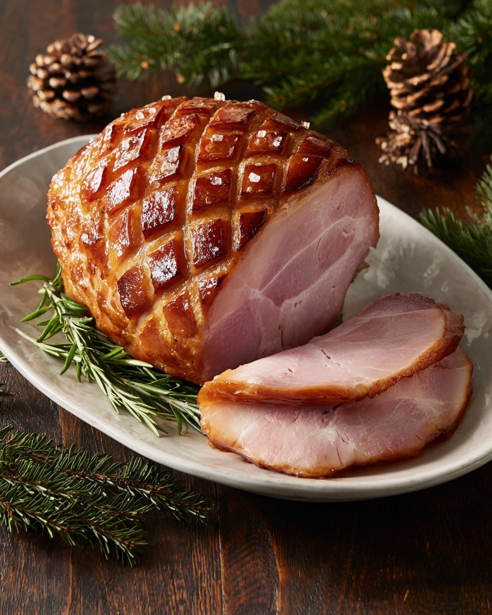 Honey Glazed Ham Recipe - Recipe Image — Honey Glazed Ham, honey glazed ham, glazed ham recipe, festive ham, sweet and savory ham