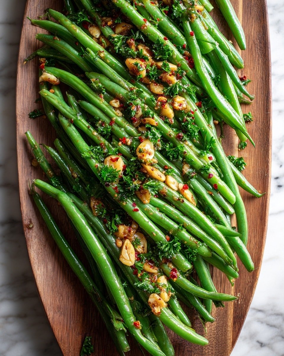 Roasted Garlic Butter Green Beans Recipe - Recipe Image — Roasted Garlic Butter Green Beans, garlic green bean side dish, easy green beans recipe, healthy vegetable sides, roasted vegetable recipes