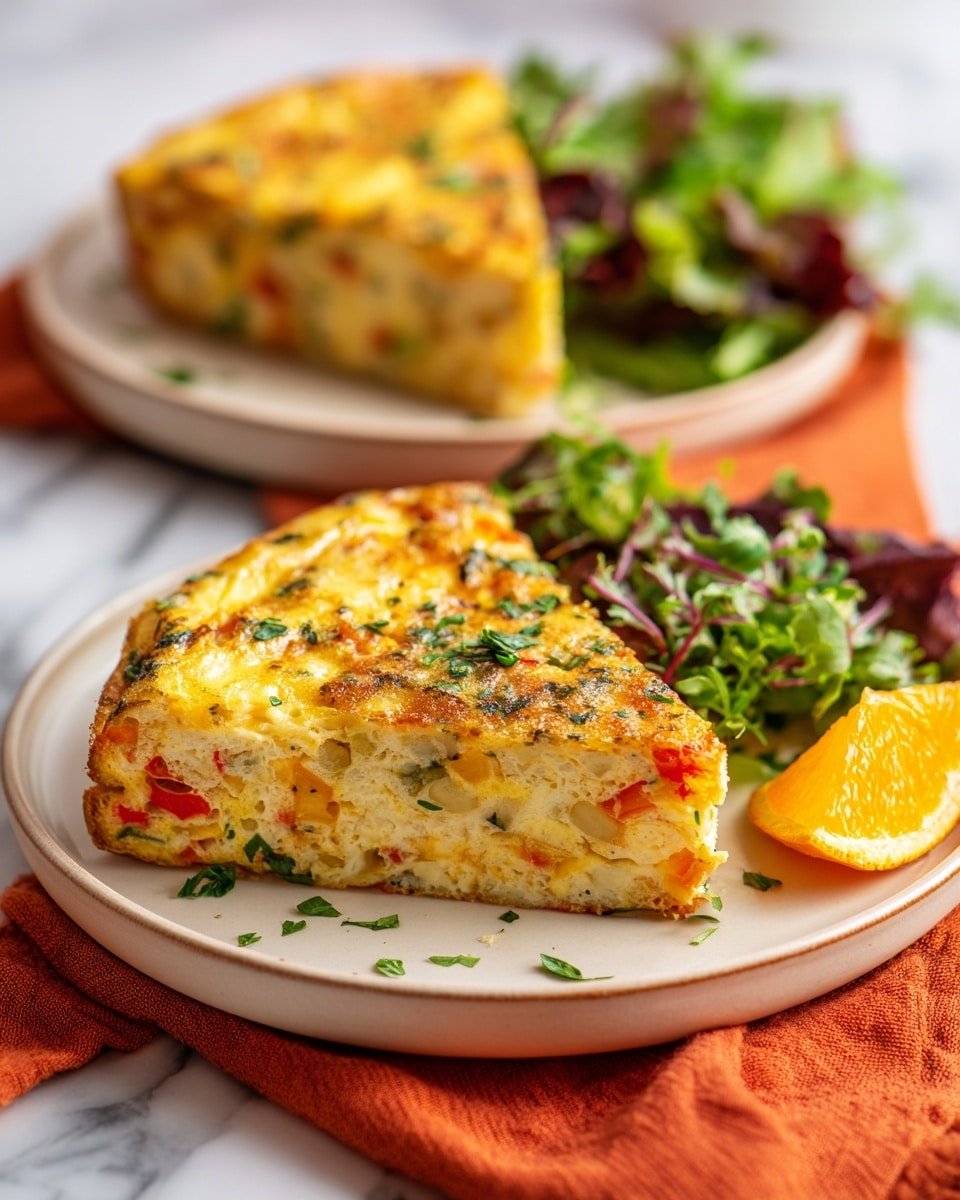 Easy Veggie Frittata Recipe - Recipe Image — Veggie Frittata, healthy egg breakfast, quick brunch ideas, vegetarian breakfast recipes, easy egg dishes