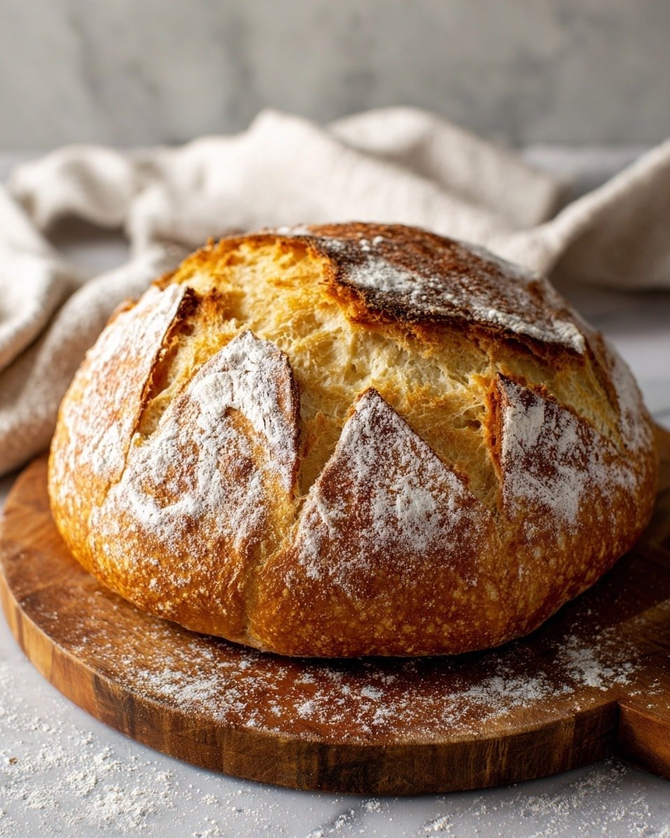 Traditional German Rustic Bread Loaf Recipe - Recipe Image — Traditional German Rustic Bread Loaf, German rustic bread, hearty rye bread, homemade German bread, authentic rustic bread