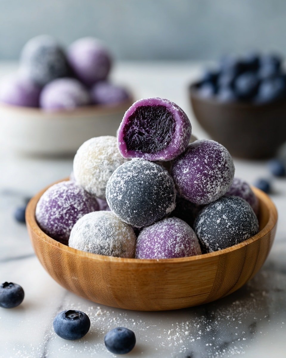 White Chocolate Blueberry Truffles Recipe - Recipe Image — White Chocolate Blueberry Truffles, blueberry truffles, white chocolate treats, fruit-filled truffles, easy gourmet truffles
