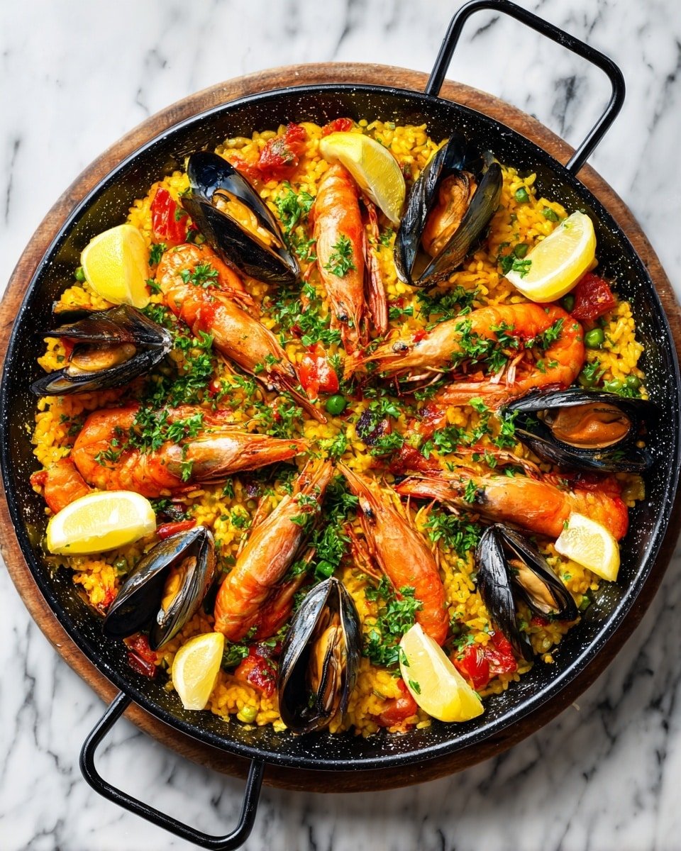 Authentic Paella Recipe - Recipe Image — Authentic Paella, paella recipe, traditional Spanish paella, seafood and chicken paella, how to make paella
