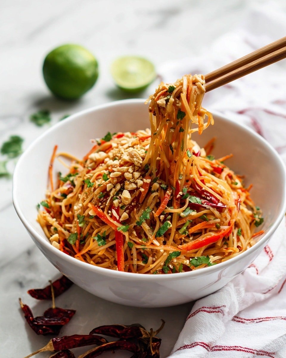 Easy Spicy Chicken Pad Thai Recipe - Recipe Image — Easy Spicy Chicken Pad Thai, flavorful Thai stir-fry, quick chicken Pad Thai, spicy Asian noodle recipe, beginner-friendly pad thai