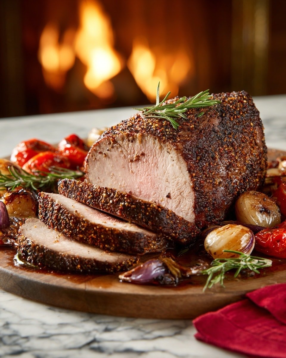 Garlic Butter Roasted Prime Rib for Christmas Recipe - Recipe Image — Garlic Butter Roasted Prime Rib Christmas, prime rib recipe for Christmas, holiday prime rib, juicy roast recipe, festive beef roast