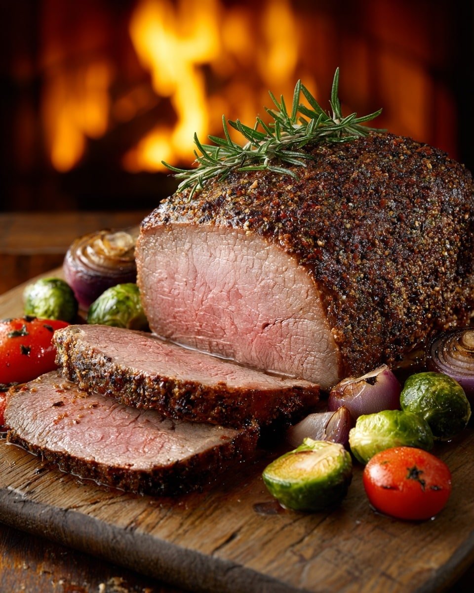 Garlic Butter Roasted Prime Rib for Christmas Recipe - Recipe Image — Garlic Butter Roasted Prime Rib Christmas, prime rib recipe for Christmas, holiday prime rib, juicy roast recipe, festive beef roast