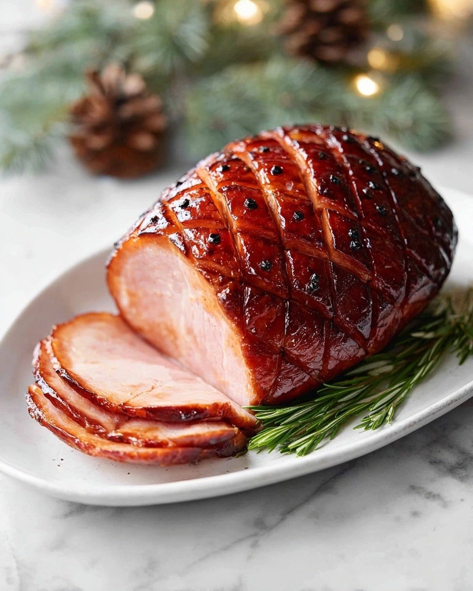 Honey Glazed Ham Recipe - Recipe Image — Honey Glazed Ham, honey glazed ham, glazed ham recipe, festive ham, sweet and savory ham