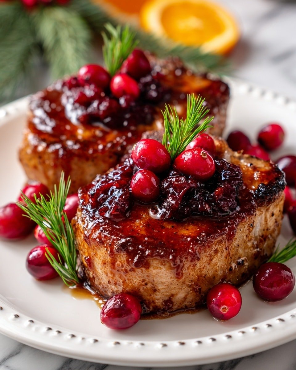 Pork Tenderloin with Cranberry Glaze Recipe - Recipe Image — Pork Tenderloin with Cranberry Glaze, baked pork tenderloin with cranberry sauce, holiday pork recipes, fall dinner ideas, easy pork tenderloin recipes