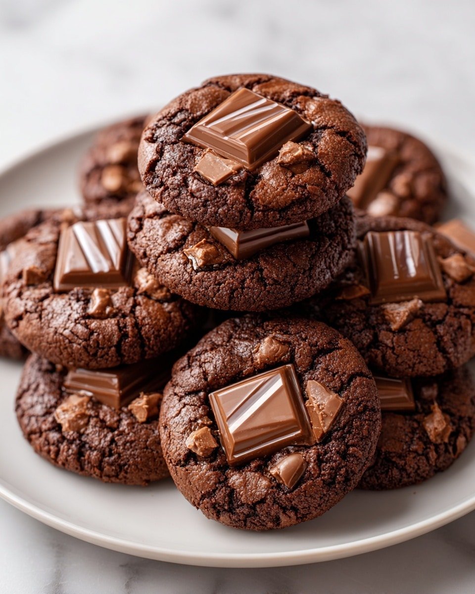 Chocolate Peanut Butter Cup Cookies Recipe - Recipe Image — Chocolate Peanut Butter Cup Cookies, Peanut Butter Chocolate Cookies, Easy Cookie Recipes, Chewy Cookie Recipe, Chocolate and Peanut Butter Treats