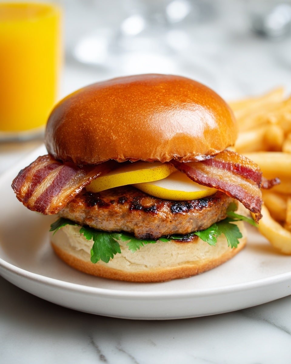 Maple Mustard Apple Chicken Burgers Recipe - Recipe Image — Maple Mustard Apple Chicken Burgers, chicken burger with maple syrup and apples, easy healthy chicken burger recipes, flavorful chicken burger ideas, juicy chicken burger recipes