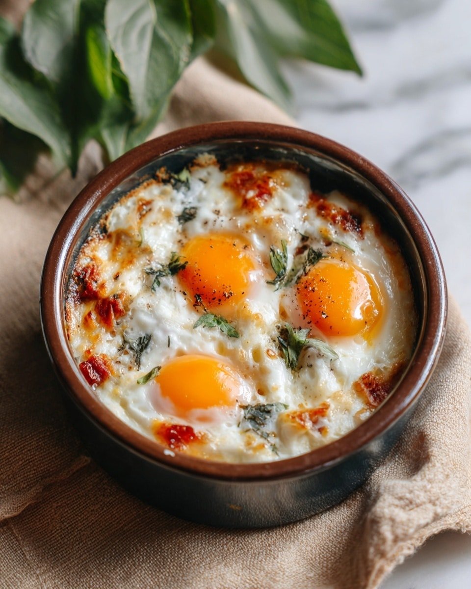 Baked Eggs Napoleon: The Ultimate Savory Puff Pastry Delight Recipe - Recipe Image — Baked Eggs Napoleon, savory puff pastry dish, brunch egg recipes, cheesy baked eggs, elegant breakfast ideas