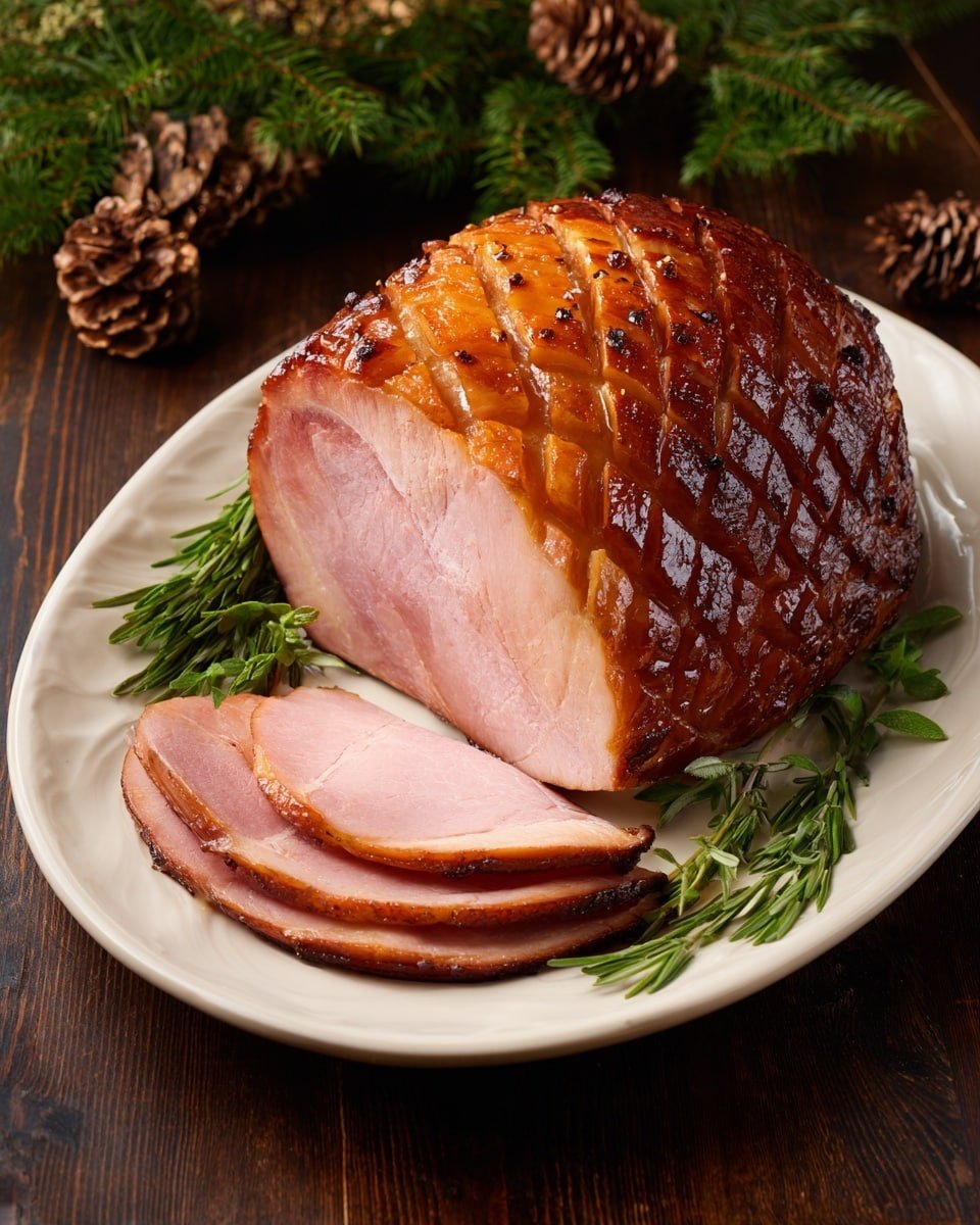 Honey Glazed Ham Recipe - Recipe Image — Honey Glazed Ham, honey glazed ham, glazed ham recipe, festive ham, sweet and savory ham