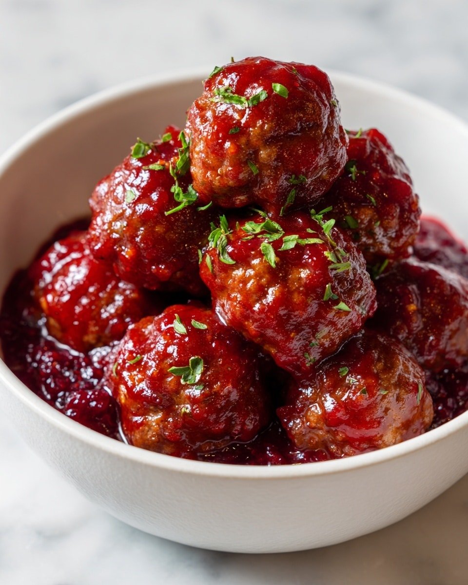 Quick Christmas Cranberry Meatballs – Easy, Festive Holiday Appetizer Recipe - Recipe Image — Quick Christmas Cranberry Meatballs, festive holiday appetizer, easy holiday party snacks, cranberry meatball recipe, easy festive appetizers