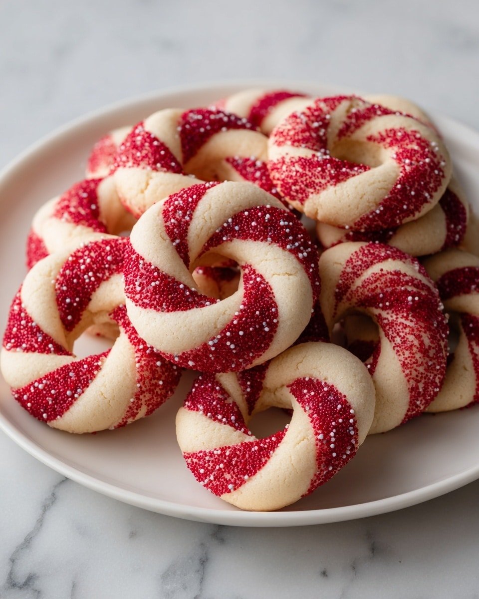 Candy Cane Cookies Recipe - Recipe Image — Candy Cane Cookies Christmas Treats Peppermint Holiday Baking Festive Cookies