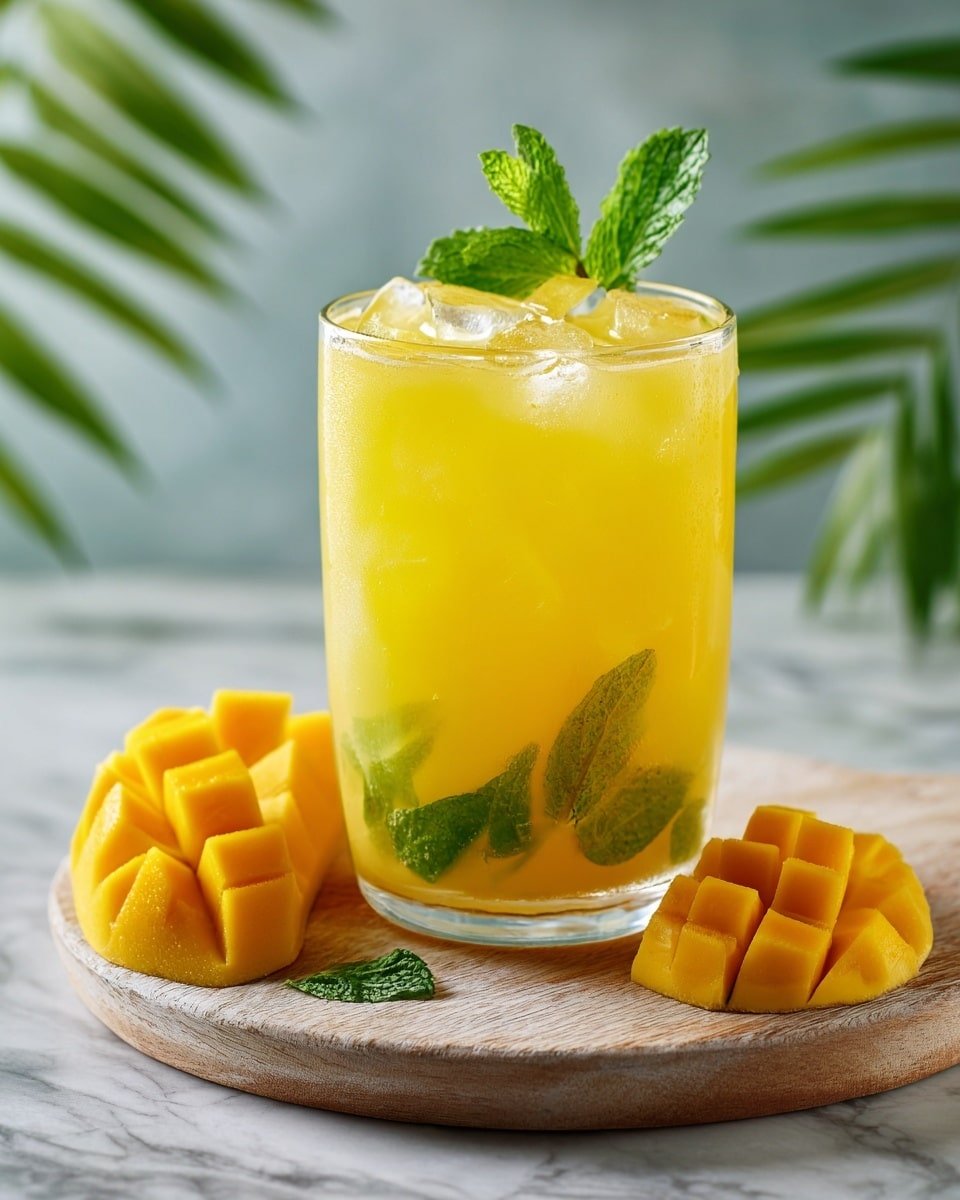 Mango Mojito Cocktail Recipe - Recipe Image — Mango Mojito Cocktail, tropical mango mojito, refreshing mango cocktail, easy mango mojito, fruity summer drinks