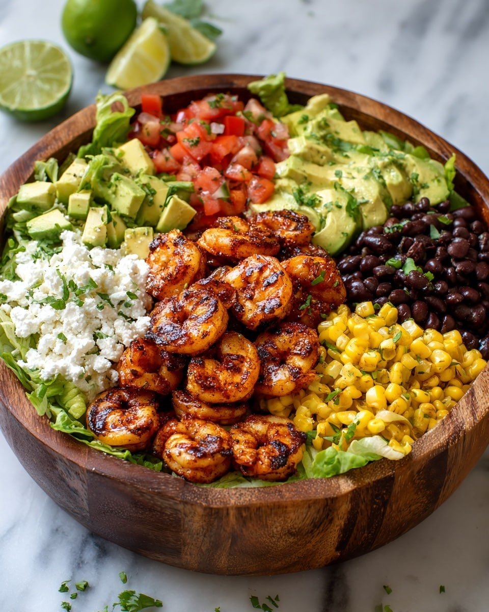 Grilled Mexican Shrimp Salad Recipe - Recipe Image — Grilled Mexican Shrimp Salad, Mexican shrimp salad, grilled shrimp recipes, healthy shrimp salad, vibrant seafood salad