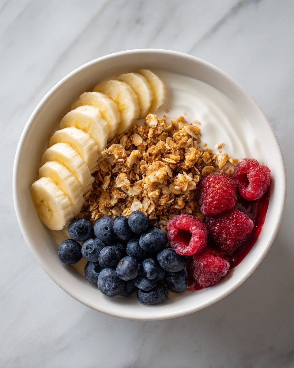 Yogurt Granola Bowl with Fresh Berries and Honey Recipe - Recipe Image — Yogurt Granola Bowl with Fresh Berries and Honey, healthy breakfast ideas, easy morning recipes, fruit and yogurt bowls, quick nutritious breakfast
