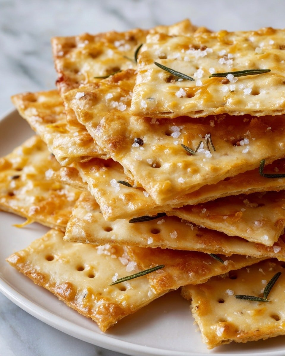 Homemade Cheese Crackers Recipe - Recipe Image — Homemade Cheese Crackers, cheesy snack, homemade crackers, easy cheese crackers, savory snack recipes