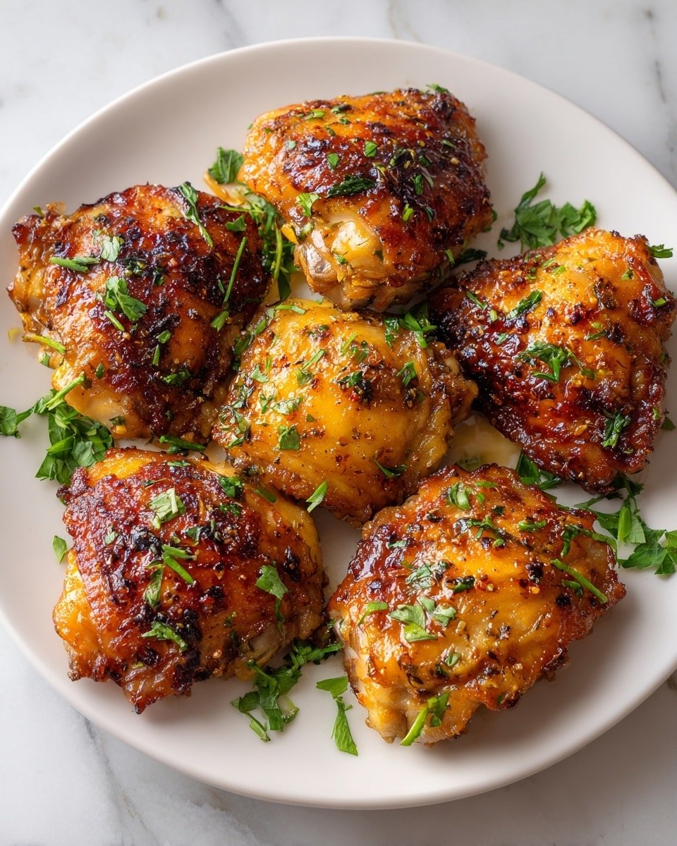 Oven Baked Chicken Thighs Recipe - Recipe Image — Oven Baked Chicken Thighs, crispy baked chicken thighs, juicy oven chicken thighs, easy chicken thigh recipes, flavorful baked chicken thighs