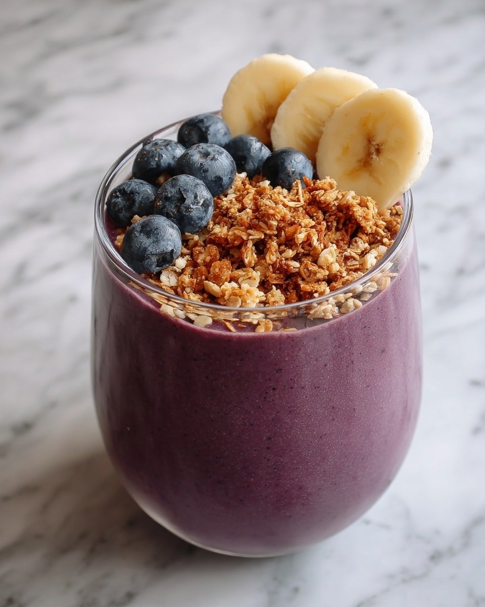 Vegan Blueberry Banana Smoothie Recipe - Recipe Image — Vegan Blueberry Banana Smoothie, healthy vegan smoothies, quick plant-based drinks, vegan fruit smoothies, smoothies for breakfast